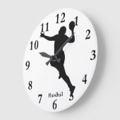 ハンドボールプレーヤー ラージ壁時計 (傾斜)