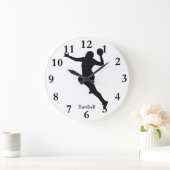 ハンドボールプレーヤー ラージ壁時計 (ホーム)
