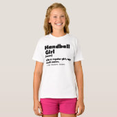 ハンドボール女の子の辞書の定義ハンドボーおもしろいル Tシャツ (正面フル)
