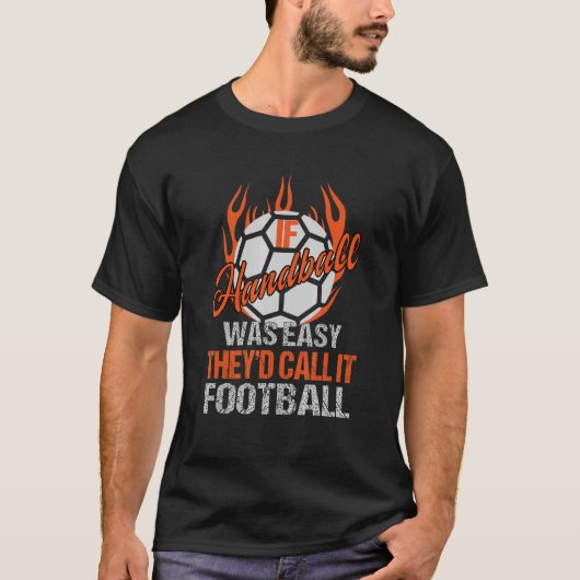 ハンドボール簡単そのサッカーハンドボール選手ゴールキー Tシャツ (正面)