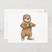 ハンドボール選手としてのスロー ポストカード (正面/裏面)