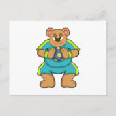 ハンドボール選手としてクマ ポストカード (正面)