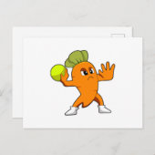 ハンドボール選手とニンジン ハンドボール ポストカード (正面/裏面)