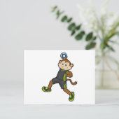 ハンドボール選手にサル ハンドボール ポストカード (スタンド正面)