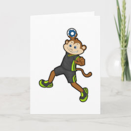 ハンドボール選手に猿 カード