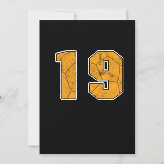 ハンドボール19誕生祝いスポーツギフト 招待状 (正面)