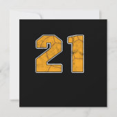 ハンドボール21セント誕生祝いスポーツギフト 招待状 (正面)