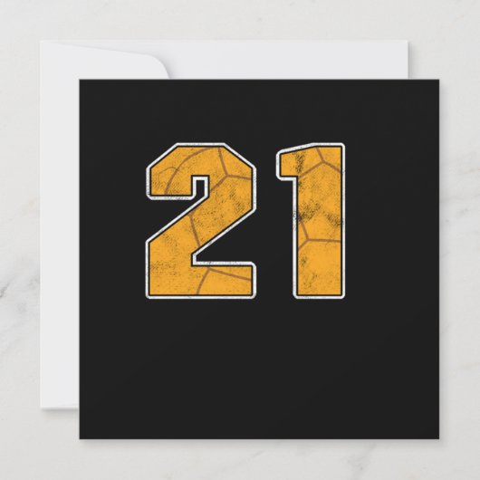 ハンドボール21セント誕生祝いスポーツギフト 招待状 (正面)