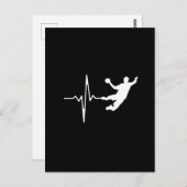 ハンドボール – ハンドボールプレーヤーのハートビート ポストカード (正面/裏面)