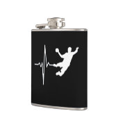 ハンドボール – ハンドボール選手のハートビート フラスク (左)