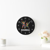 ハンドボール ラウンド壁時計 (ホーム)