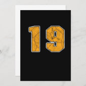 ハンドボール 19歳の誕生日お祝い スポーツギフト 招待状 (正面/裏面)