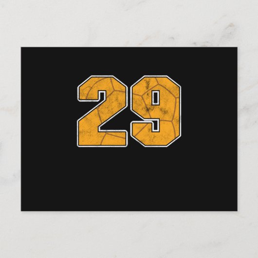 ハンドボール 29歳 誕生日 お祝い スポーツ ギフト ポストカード (正面)