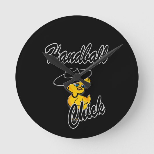 ハンドボール#4 ラウンド壁時計 (正面)