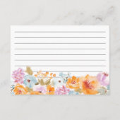 ハンドボ絵を描ホフローラウォーターカラーブライダルレシピ エンクロージャーカード (裏面)