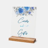 ハンドボ絵を描ホフローラブライダルシャワー アクリルサイン (傾斜)