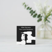 ハンドマはっきりしたイモダンン・ビジネス・カードデザイン スクエア名刺 (スタンド正面)