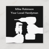 ハンドマはっきりしたイモダンン・ビジネス・カードデザイン スクエア名刺 (正面)