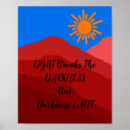 ハンドマウン絵を描トランドスケープ自然 ポスター