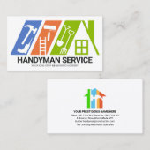 ハンドマカラフルイマンツールルーフトップ建物 名刺 (正面/裏面)