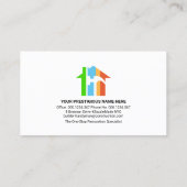 ハンドマカラフルイマンツールルーフトップ建物 名刺 (裏面)