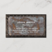 ハンドマニスプルマーヴィンテージラスティメタル建築 名刺 (裏面)