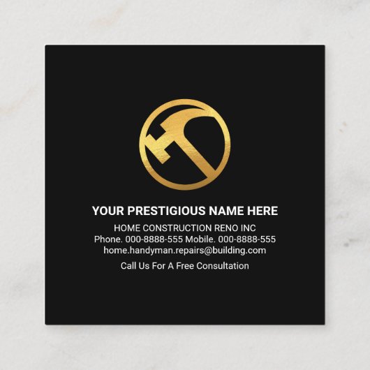 ハンドマニツール屋上旭日 スクエア名刺 (裏面)