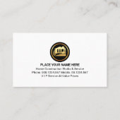 ハンドマニツール金ゴールド屋上建物 名刺 (裏面)