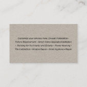 ハンドマニツール、ホーム改善KraftビジネスCa 名刺 (裏面)