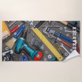 ハンドマニャガレージ各種ツール ビーチタオル (正面)