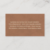 ハンドマニャンマーレンチプライヤー建築 名刺 (裏面)