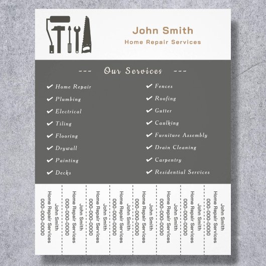 ハンドマニャン&ホーム修理ストリップフライヤー チラシ