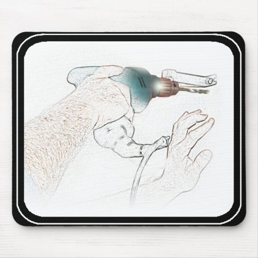 ハンドマニャー・ワーキング・ハンズドリル(Mr. Fix-It) マウスパッド (正面)