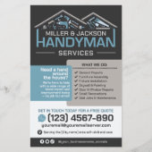 ハンドマニングサービス – ホーム修理とメンテナンス チラシ (正面)