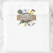 ハンドマニングツールとガジェット誕生日ありがとう ラウンドシール (バッグ)