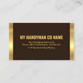 ハンドマニングツールプラカード金ゴールド 名刺 (裏面)