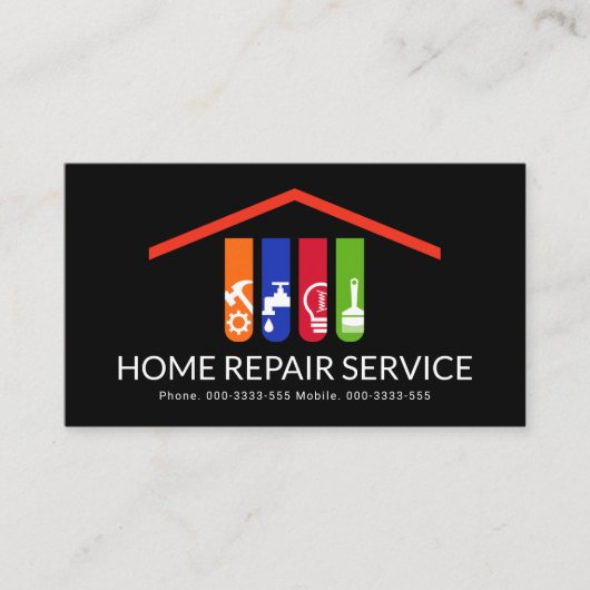 ハンドマニングツールルーフトップ建物 名刺 (正面)