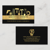 ハンドマニングツール金ゴールドストライプ契約者 名刺 (正面/裏面)