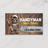 ハンドマニングベアウッドワーカーハウス修理サービスウッド 名刺 (正面)