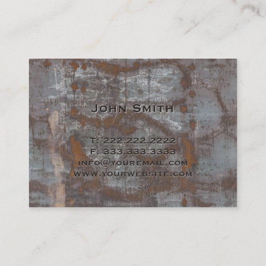 ハンドマニングリペアギアモノグラムヴィンテージラスティメタル 名刺 (裏面)