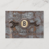 ハンドマニングリペアギアモノグラムヴィンテージラスティメタル 名刺 (正面)