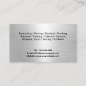 ハンドマニー修理・保守サービス金属鋼 名刺 (裏面)