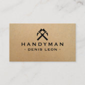 ハンドマニー大工クラフト素朴名刺 名刺 (正面)