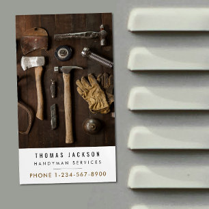 ハンドマニー大工ツール写真QRコード マグネット名刺