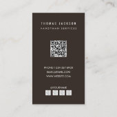 ハンドマニー大工ツール写真QRコード 名刺 (裏面)