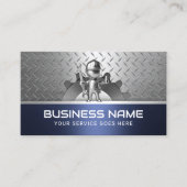 ハンドマニー自動修理サービスブルーメタル整備士 名刺 (正面)