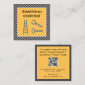 ハンドマモダンンスタイリッシュプロQRコカスタムード スクエア名刺 (正面/裏面)