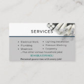 ハンドマンの家庭電気改善サービス 名刺 (裏面)