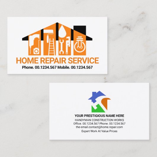 ハンドマンツールルーフ建物 名刺 (正面/裏面)