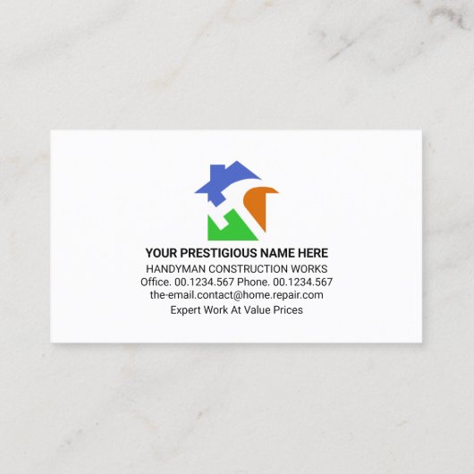 ハンドマンツールルーフ建物 名刺 (裏面)